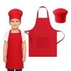 Zestaw Małego Kucharza – Fartuch i Czapka Kucharska dla Dzieci Czerwony